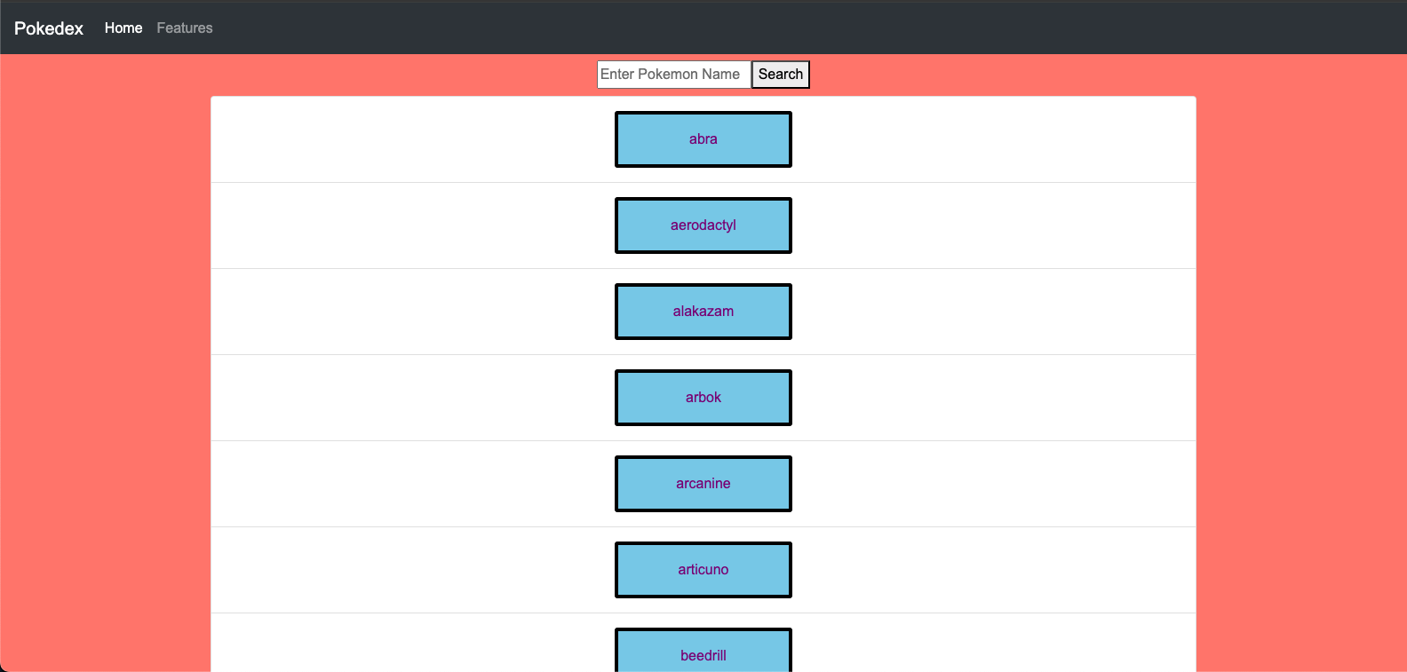 Pok-dex App screenshot