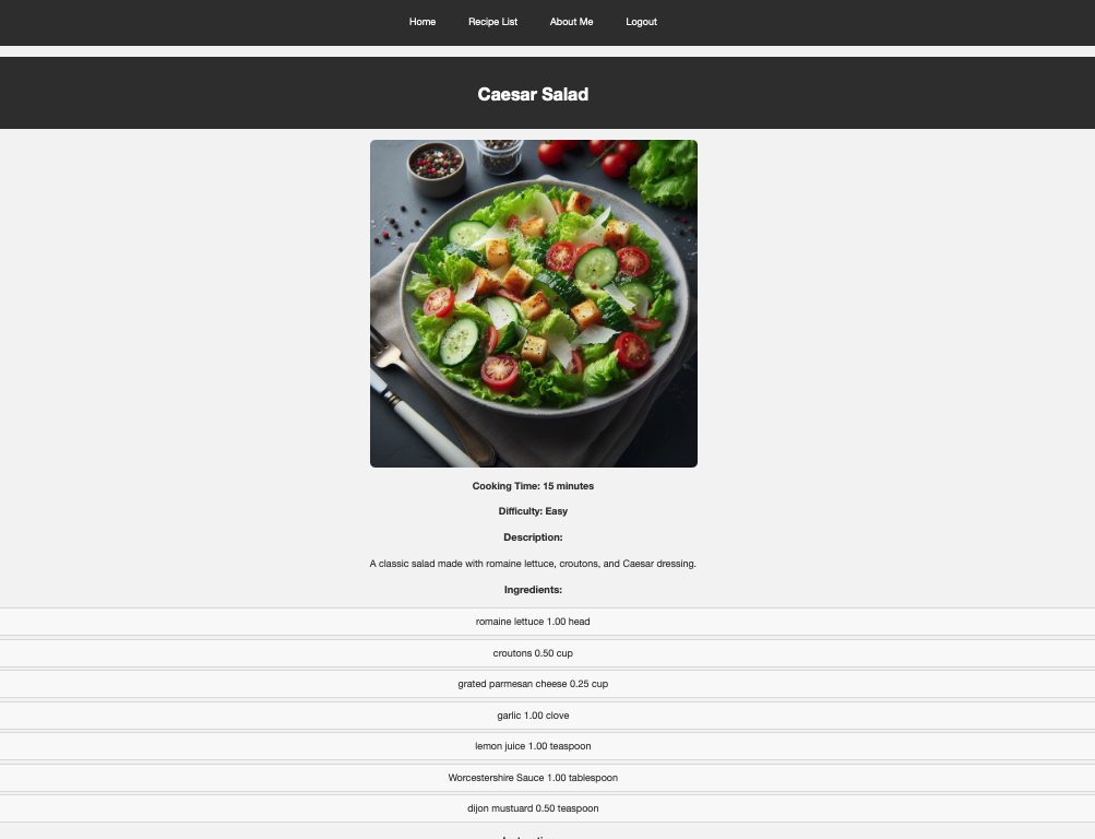 My Recipe App screenshot